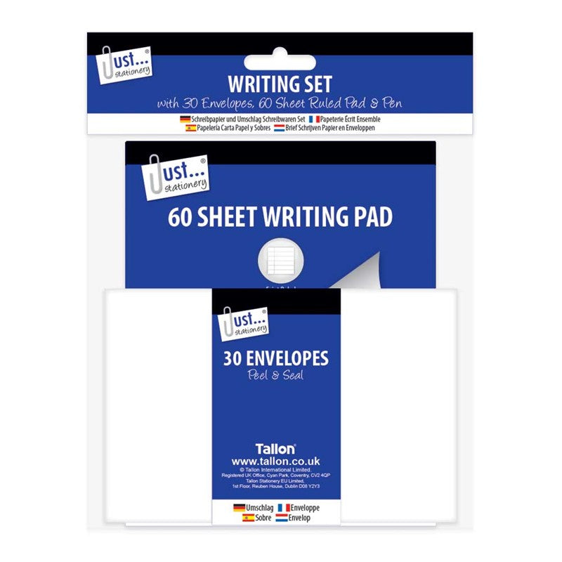 Ensemble d'écriture - 60 feuilles, + 30 enveloppes + stylo.
