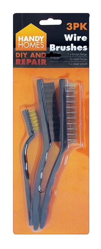 Jeu de brosses métalliques, 3 p.