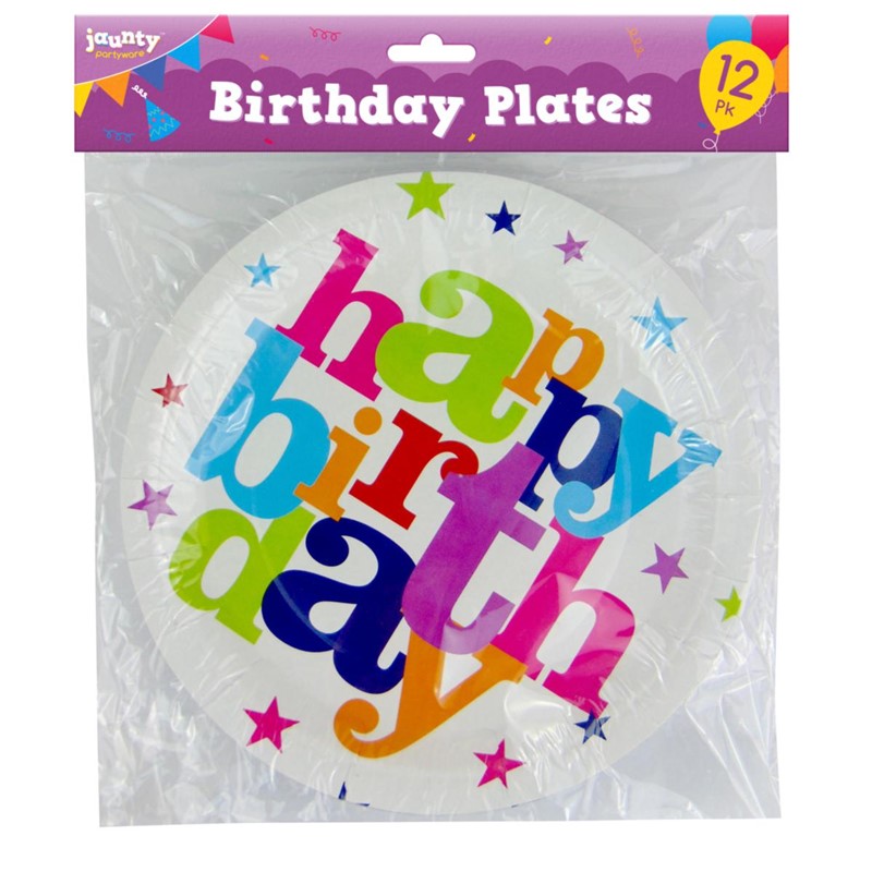 Birthday Plates 12pk