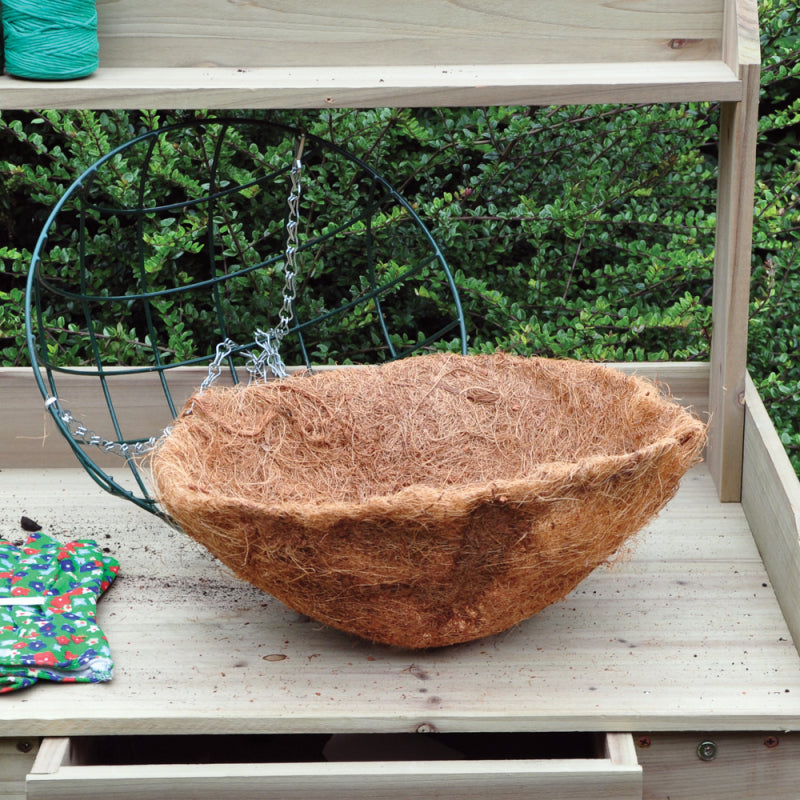 Doublure de panier suspendu en coco en forme de bol de 30 cm