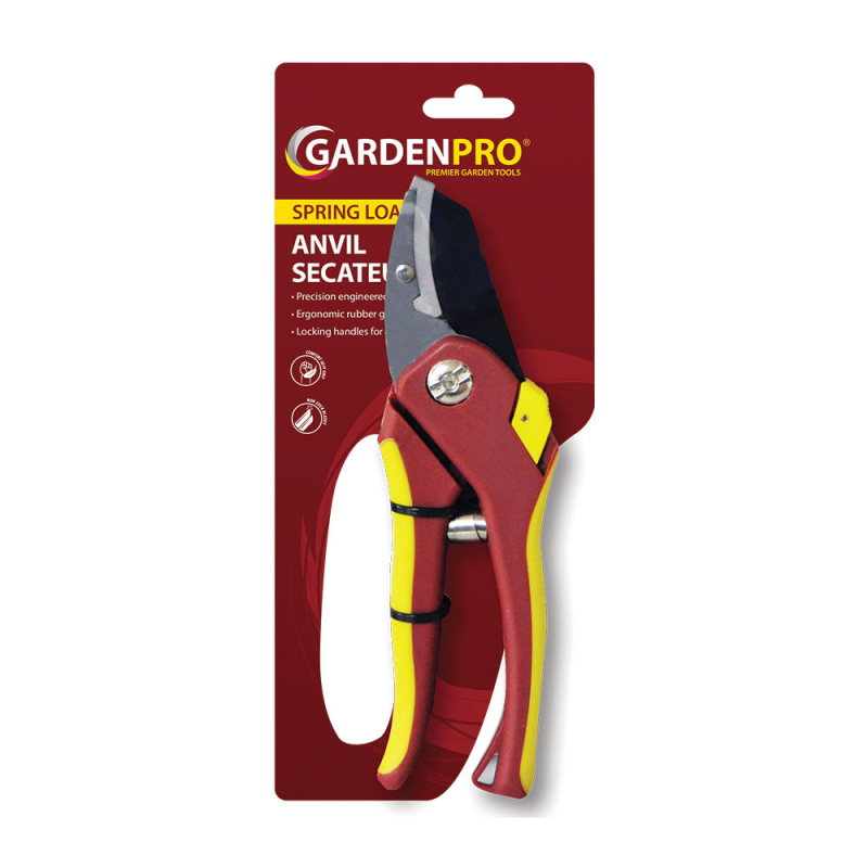Garden Pro Gold 8in Deluxe Anvil Secateurs Kingfisher