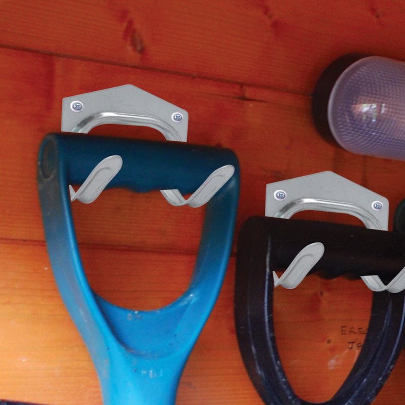 LOT DE 4 GRANDS CROCHETS À OUTILS GALVANISÉS