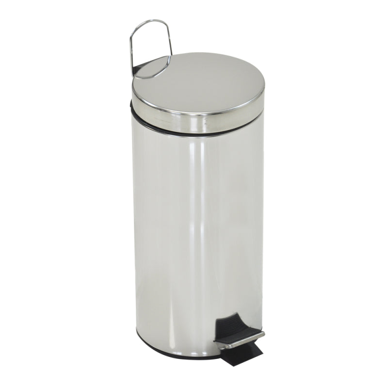 POUBELLE À PÉDALE 30L EN ACIER INOXYDABLE