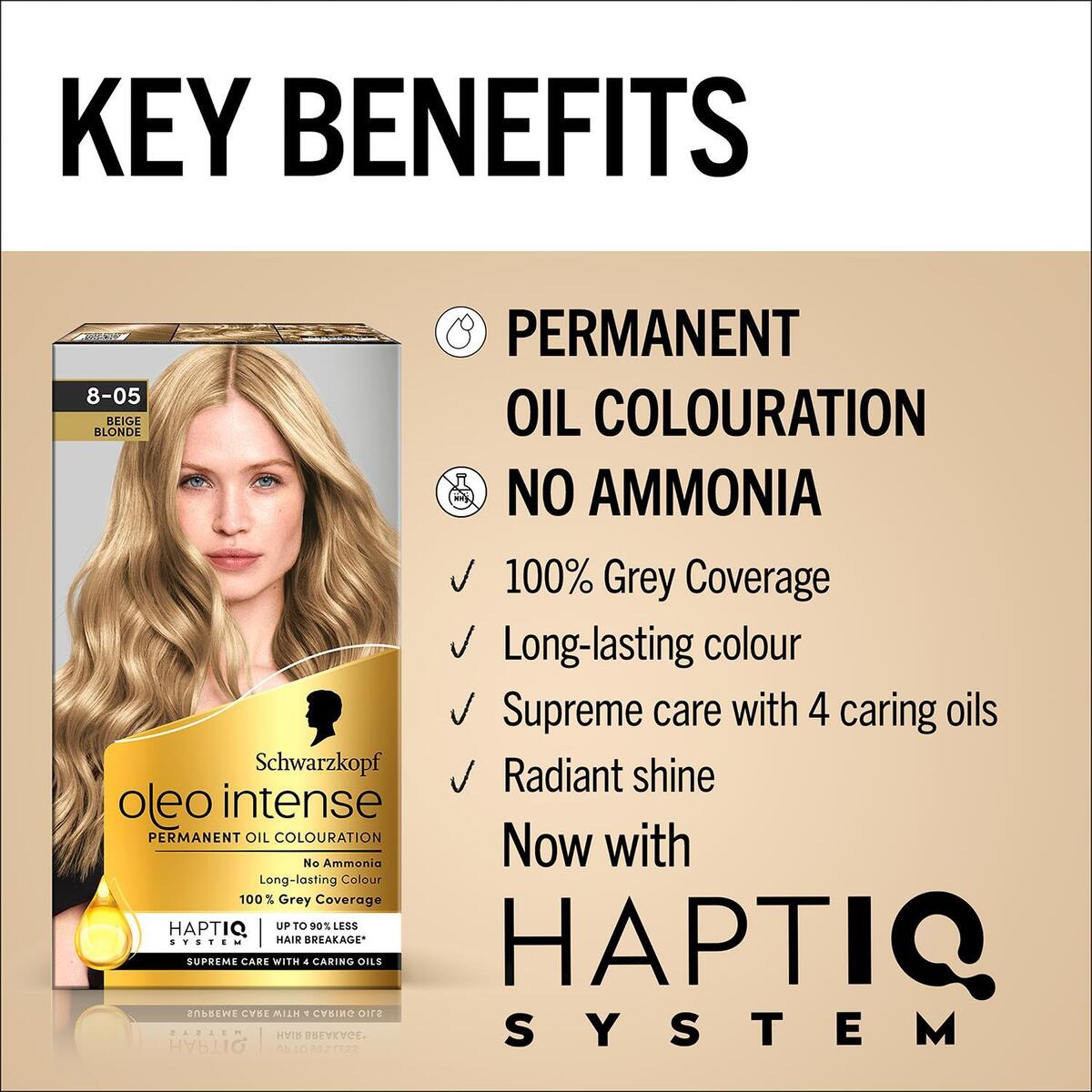 Coloration Permanente Oléo Intense Blond Beige 8-05 Schwarzkopf