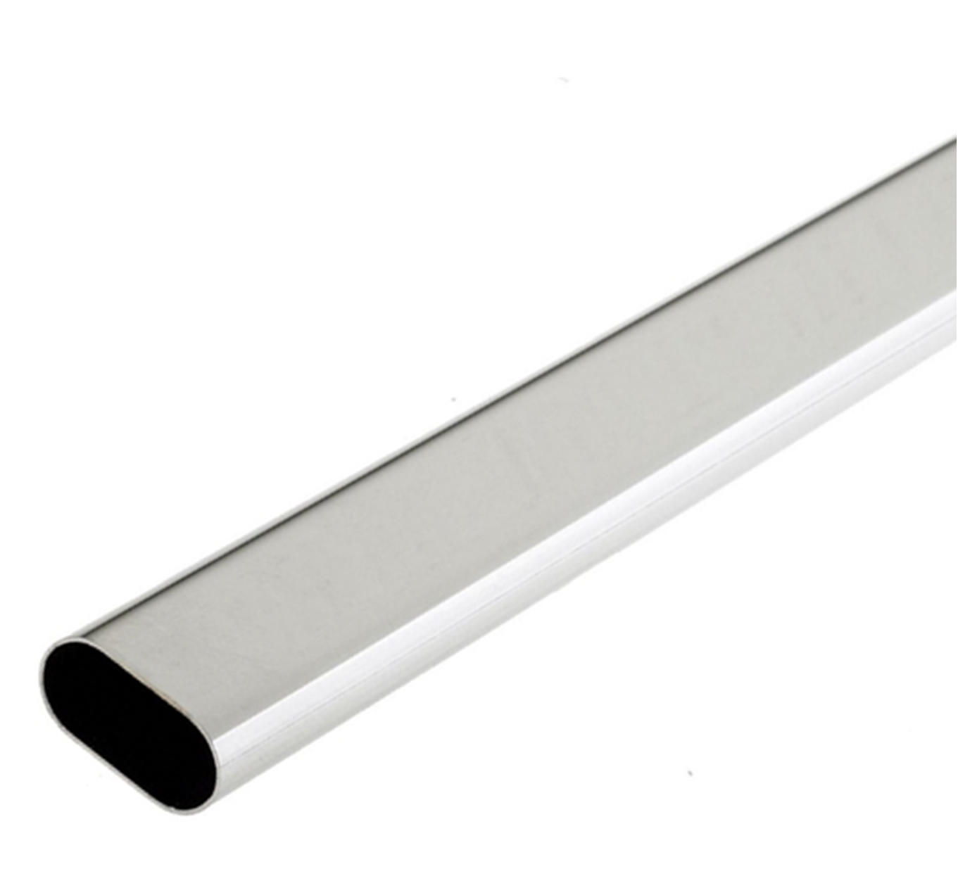 Tube ovale chromé 1,22 mm 1,22 m