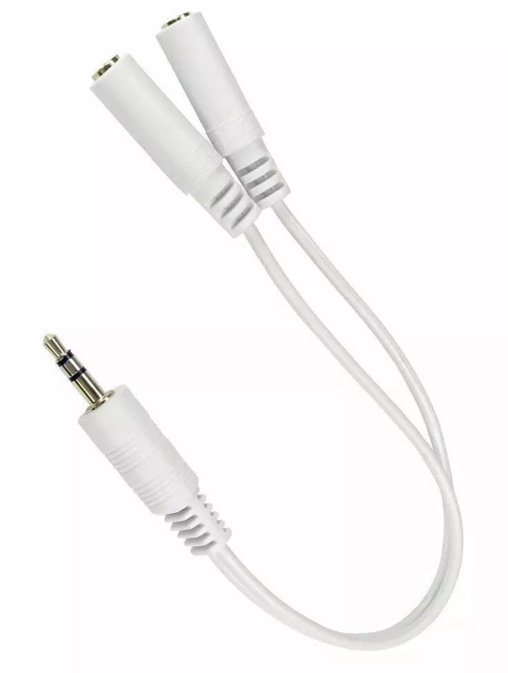 Adaptateur 3,5 mm stéréo vers 2x prises 3,5 mm 10 cm