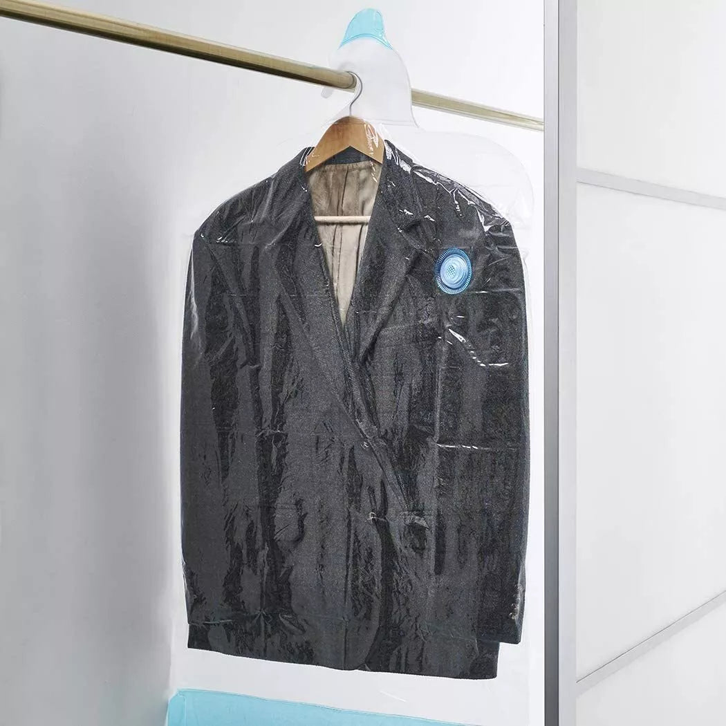 Addis Vacuum Storage air-Tight Seal & Store Hanging Clothes Bag Clear