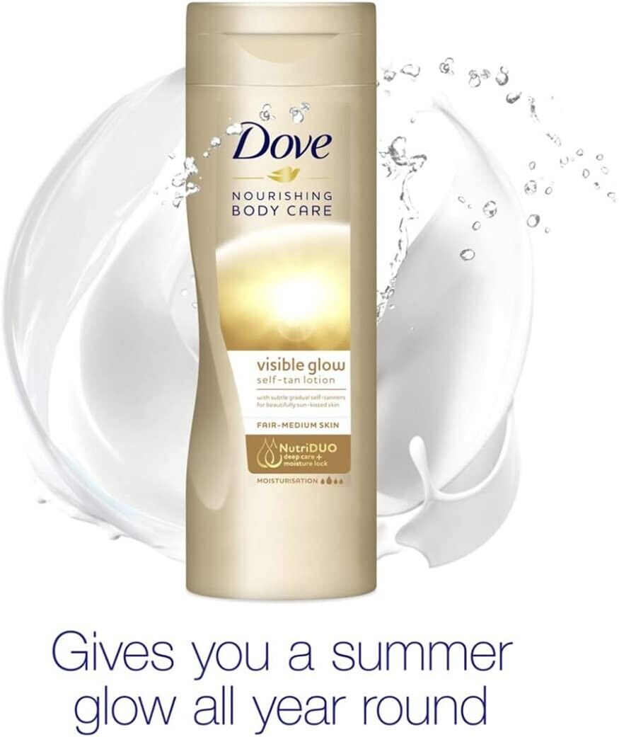 Lotion Corporelle Dove 250ml Éclat Visible Peaux Claires