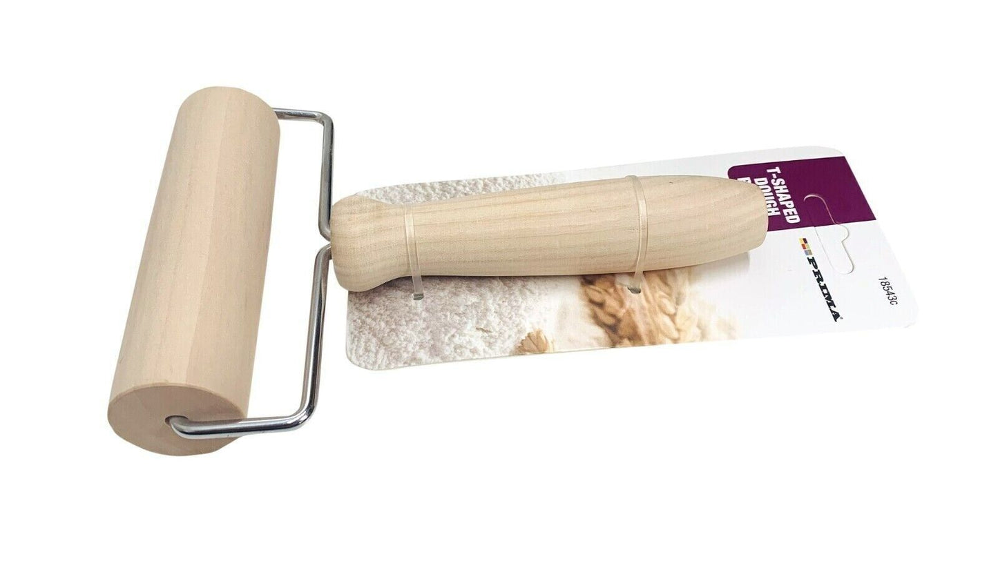 ROULEAU À PÂTISSERIE EN BOIS EN FORME DE T POUR CUISINE, PIZZA, PÂTISSERIE
