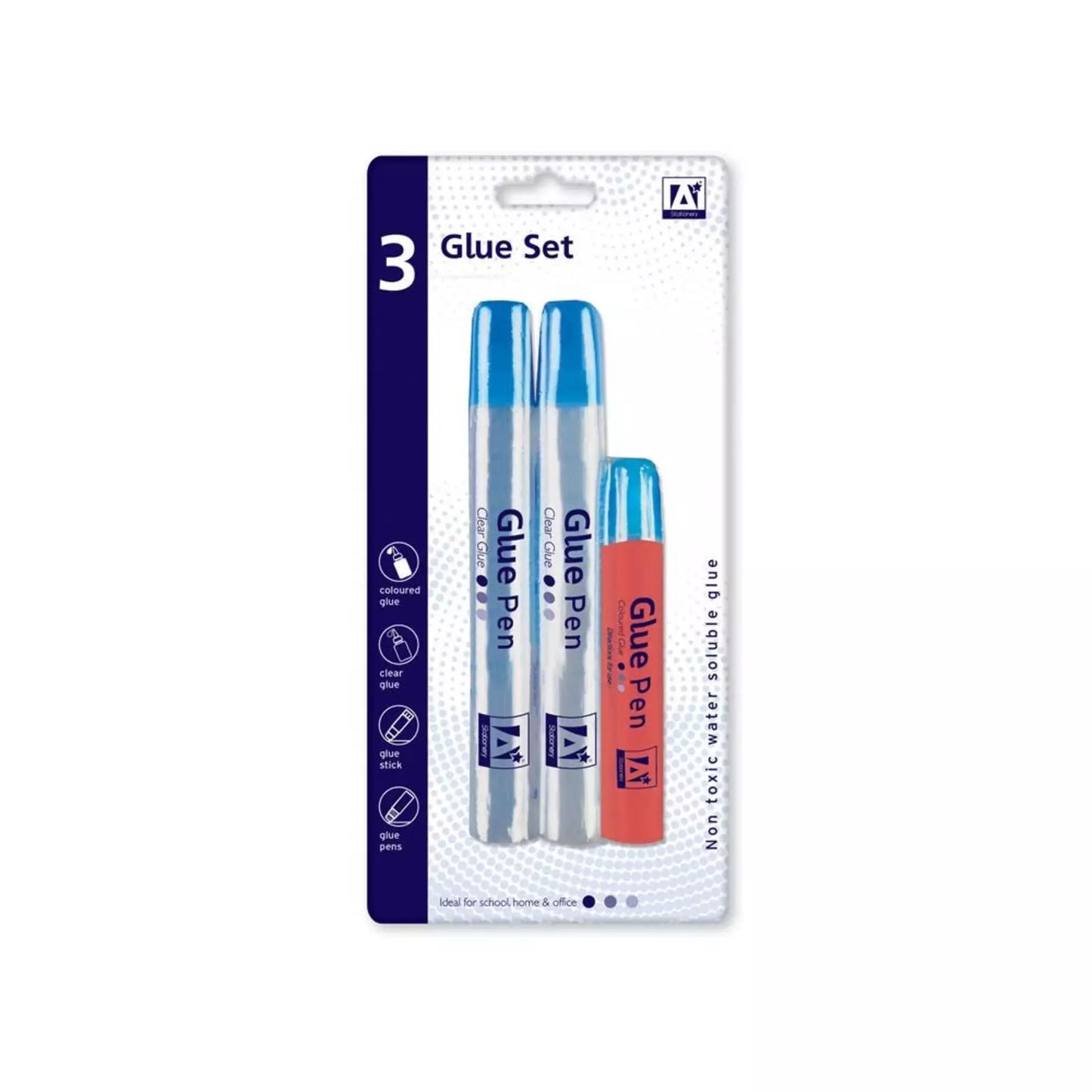 Lot de 3 stylos-colle