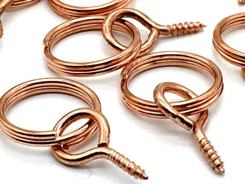 Anneaux à vis cuivrés pour cadres 15mm lot de 4