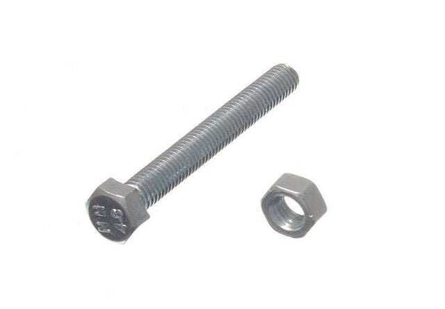 Vis à tête hexagonale entièrement filetées, BZP M10 X 40 mm et écrous