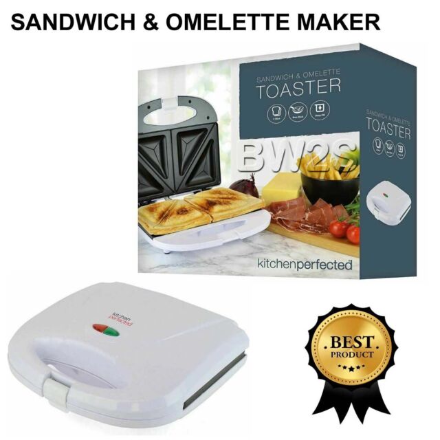 Appareil à sandwichs et omelettes 2 tranches KitchenPerfected - Blanc