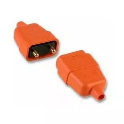 Connecteur flexible durable 10 A 2 broches en nylon orange, connexions électriques fiables