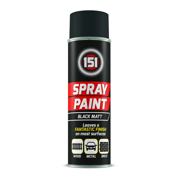 Peinture en aérosol noire mate 151 250 ml