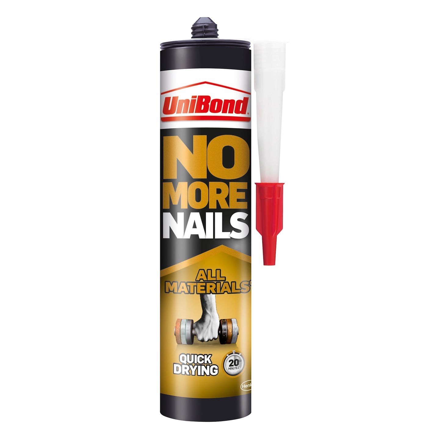 UniBond Ni Clou Ni Vis Prise Rapide Blanc Tous matériaux Adhésif de fixation 390g