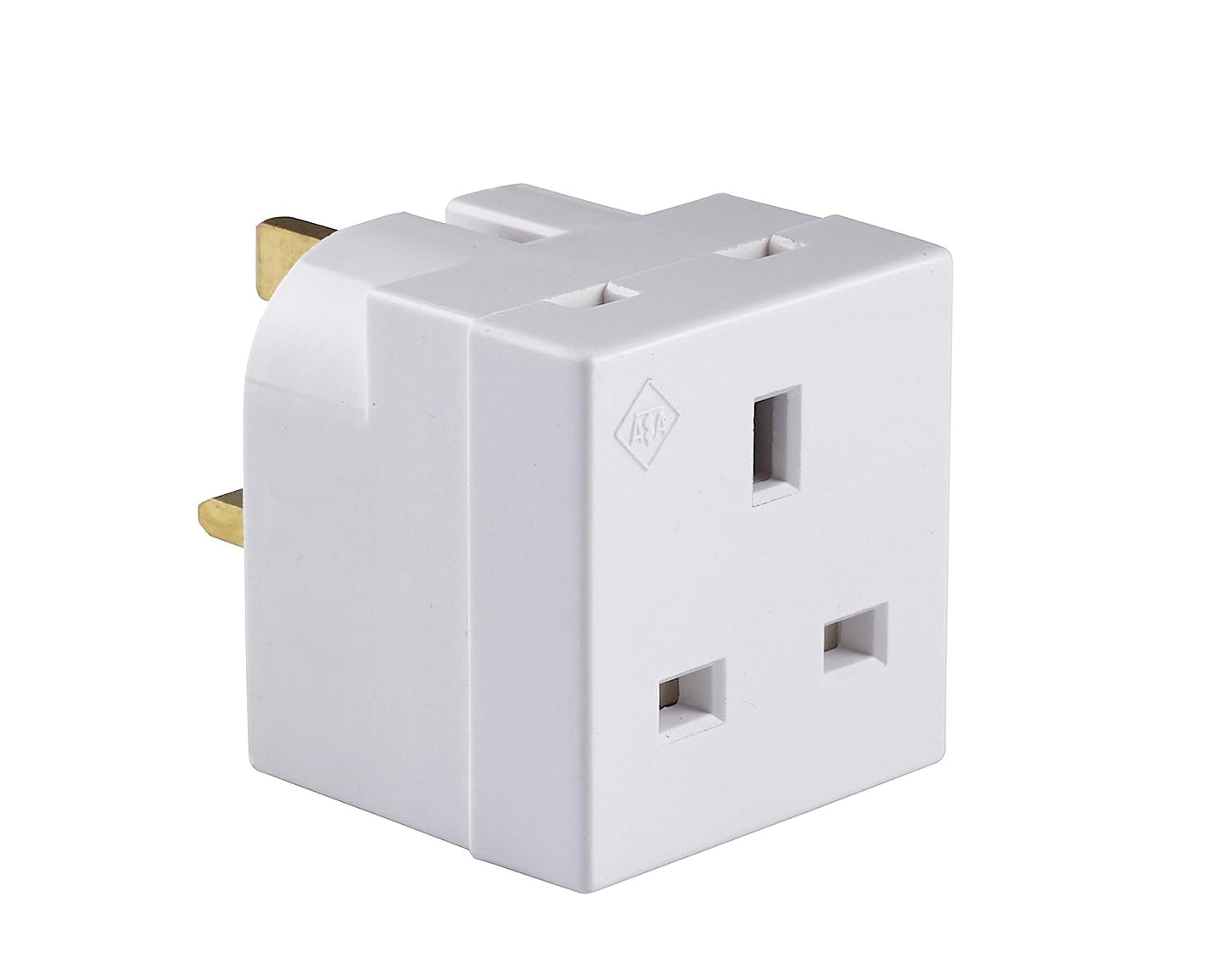 2 prises - Sans fusible - Adaptateur - Blanc