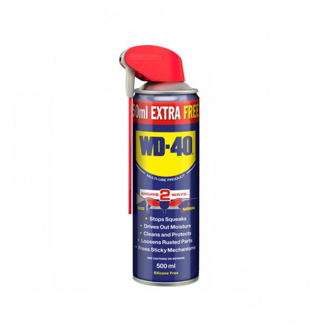 WD-40 500ml (450ml + 50ml en plus) Aérosol Smart Straw