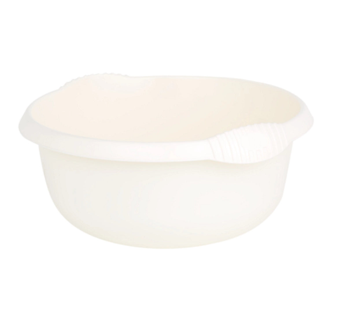 Wham 32cm Round Plastic Washing Up Sink Bowl Caravan Basin Bowl - Cream