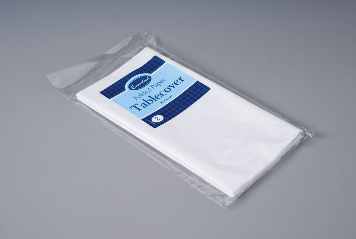 Nappes pliées blanches essentielles, lot de 2