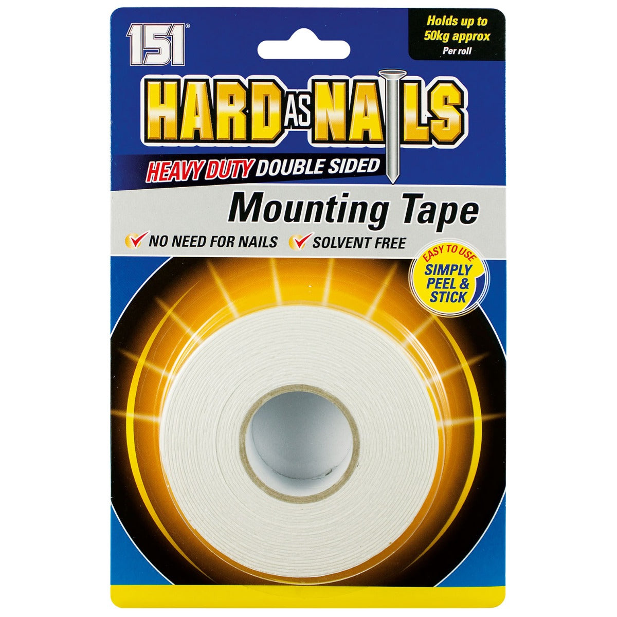 RUBAN ADHÉSIF DE MONTAGE 151 TAPE HARD AS NAILS