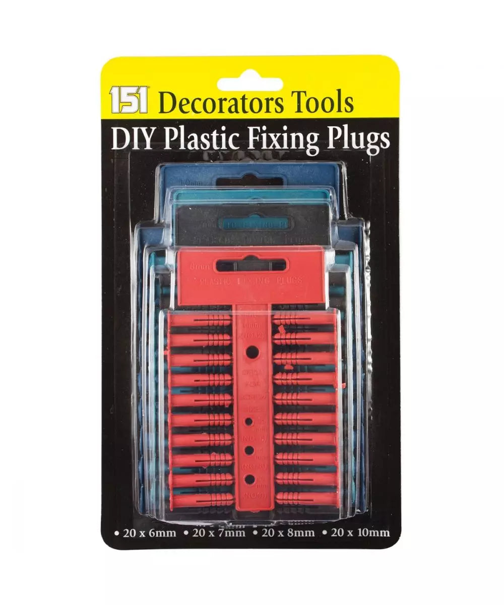 151 Outils de Décoration Bricolage Chevilles de Fixation Plastique 80pces
