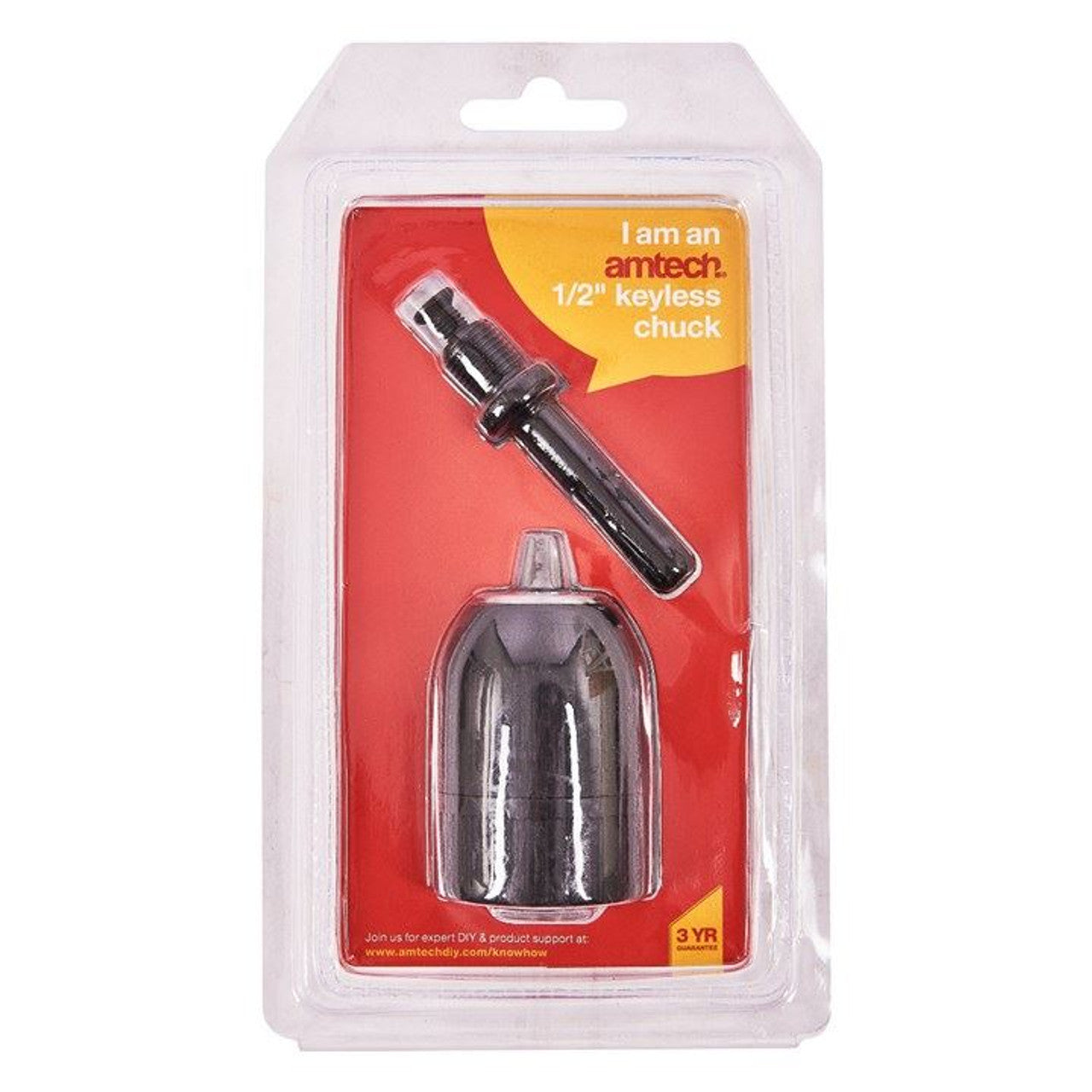 MANDRIN AMTECH SANS CLÉ 1/2 AVEC ADAPTATEUR SDS