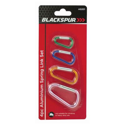 LOT DE 4 MOUSQUETONS EN ALUMINIUM BLACKSPUR