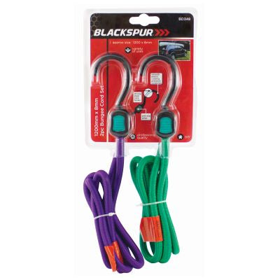 JEU DE 2 CORDONS ÉLASTIQUES BLACKSPUR - 1200 mm x 8 mm