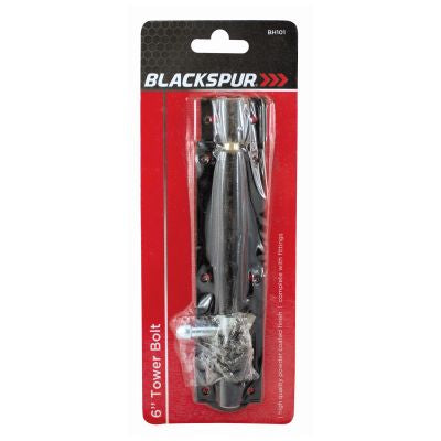 BLACKSPUR 6" TOWER BOLT BLACK