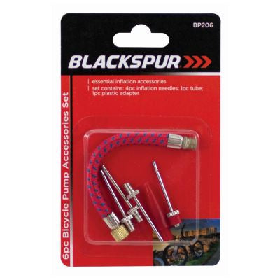 BLACKSPUR ENSEMBLE DE 6 ACCESSOIRES POUR POMPE À VÉLO