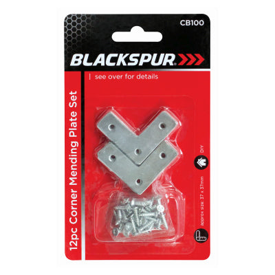 BLACKSPUR Lot de 12 équerres de renfort d'angle 38 mm (1 1/2")
