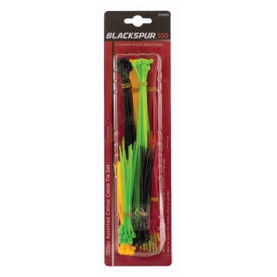 BLACKSPUR 120PC ASS COLORED CABLE TIES