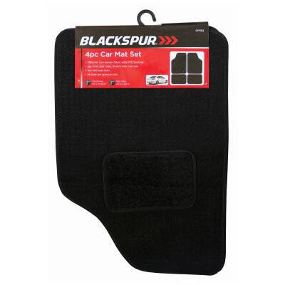 BLACKSPUR LOT DE 4 TAPIS DE VOITURE - 0,85 m²