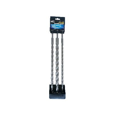Jeu de 3 forets de maçonnerie SDS BLACKSPUR X 450 MM 16 20 25 mm