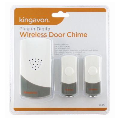 CARILLON DE PORTE SANS FIL ENFICHABLE BLACKSPUR AVEC SONNETTES AVANT ET ARRIÈRE