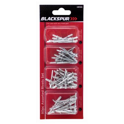 BLACKSPUR LOT DE RIVETS ASSORTIS 80 PIÈCES