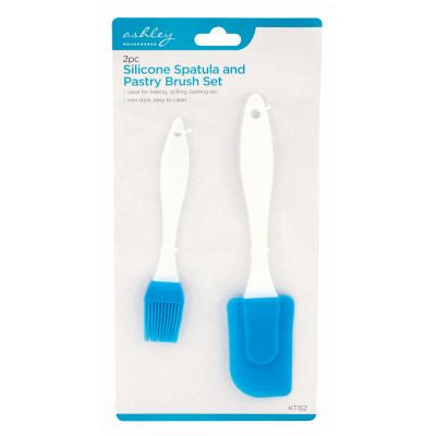 BLACKSPUR ENSEMBLE SPATULE ET PINCEAU À PÂTISSERIE EN SILICONE 2 PIÈCES