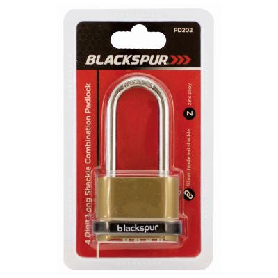Cadenas à combinaison à longue anse 4 chiffres BLACKSPUR