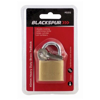 Cadenas en laiton robuste BLACKSPUR 40 mm avec anse renforcée