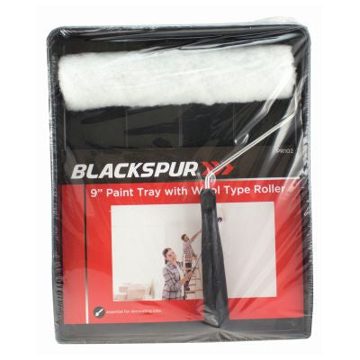 BLACKSPUR ENSEMBLE PEINTURE BAC 9" AVEC ROULEAU TYPE LAINE