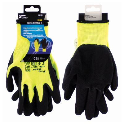 BLACKSPUR FOAM LATEX GLOVES - L