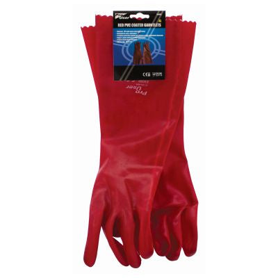 GANTS DE PROTECTION ENDUITS PVC ROUGE BLACSKPUR - 45CM/18" - XL