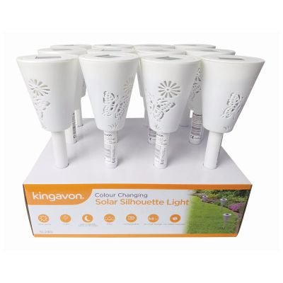 BLACKSPUR COLOUR CHANGING SOLAR SILHOUETTE LIGHT
