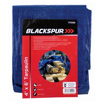 BLACKSPUR 4FT X 6FT TARPAULIN