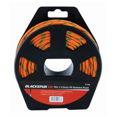 CORDE TRESSÉE EN PP BLACKSPUR 15M X 6MM
