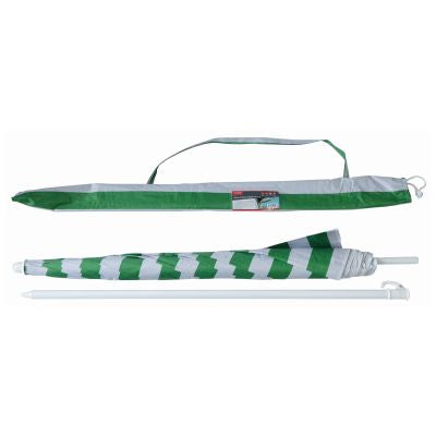 BLACSKPUR 1.7M TILTING PARASOL - GREEN STRIPE