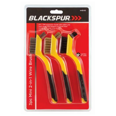 BLACKSPUR ENSEMBLE DE 3 MINI-BROSSES MÉTALLIQUES 2 EN 1