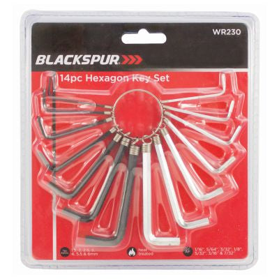 BLACKSPUR 14PC HEXAGON KEY SET