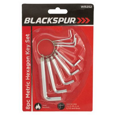 BLACKSPUR 8PCE METRIC HEX KEY SET